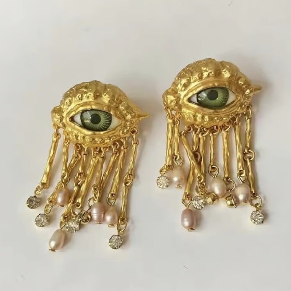 Lovers Eye Victorian Earrings, Women's Vintage Eye Earrings